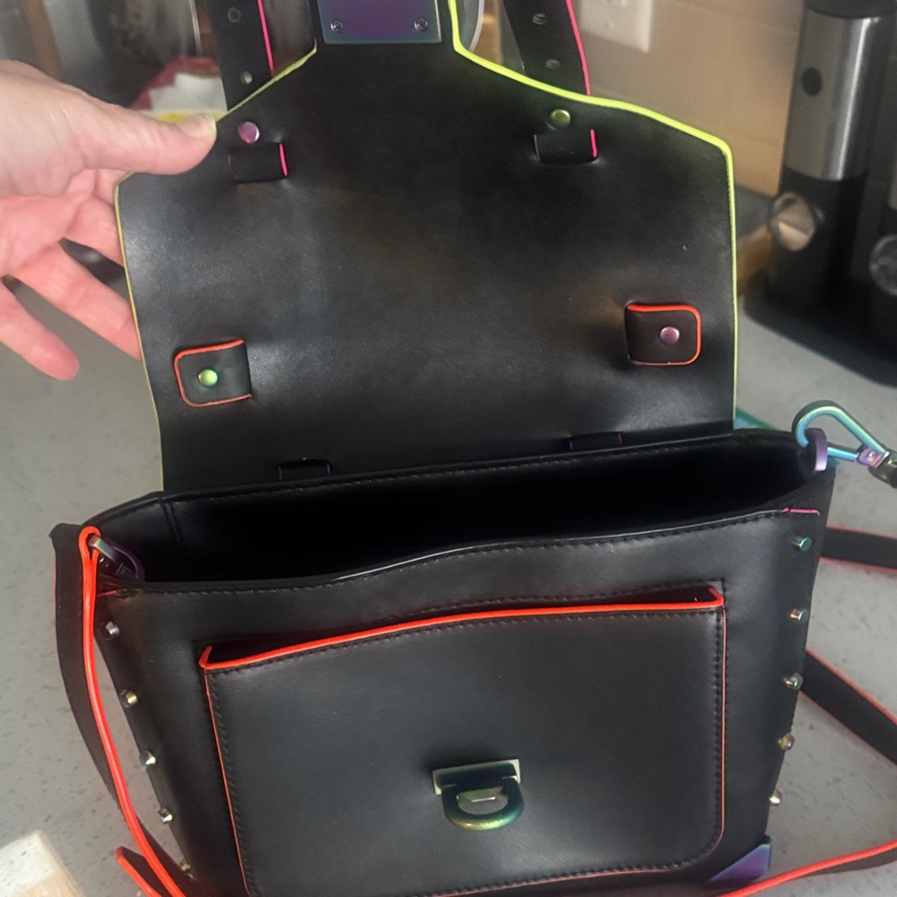 MICHAEL Michael Kors Black Mini Bag with Multicolor Accents - Picture 4 of 4